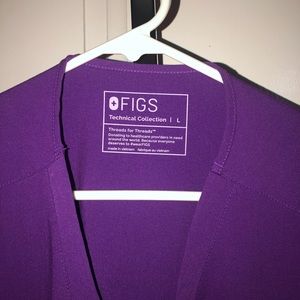Figs Scrubs, Size Large, Technical Collection, Purple